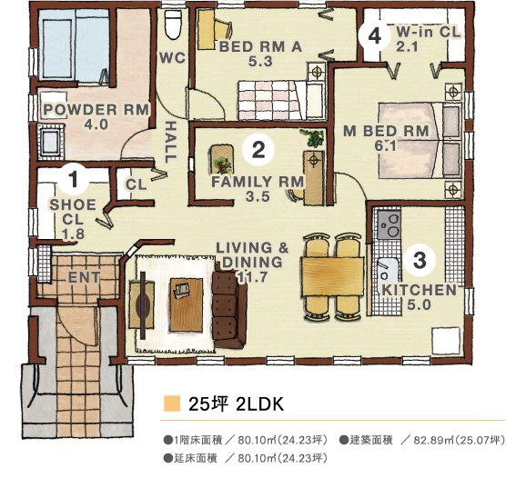 平屋の2ldk間取り集 おしゃれな画像もご紹介 インターデコハウス公式 北欧風 南欧風 アメリカン輸入住宅