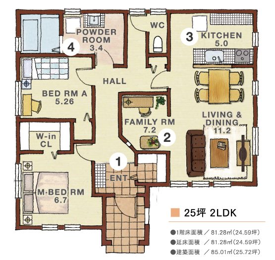 平屋の2ldk間取り集 おしゃれな画像もご紹介 輸入住宅のインターデコハウス公式 北欧風 南欧風 アメリカン